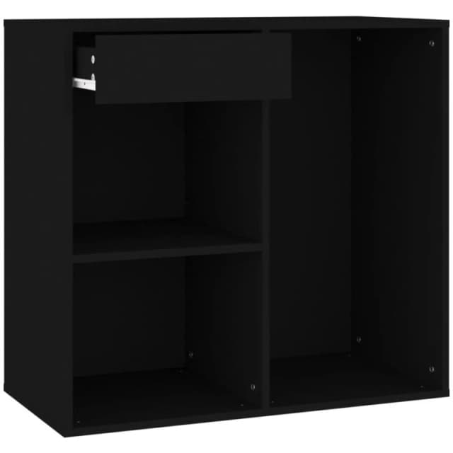 VIDAXL Cosmetic Cabinet Black 80x40x75cm Engineered Wood Vidaxl 8720286644355