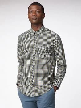 Ben Sherman Long Sleeve House Check-DIJON, Mustard, Size S, Men