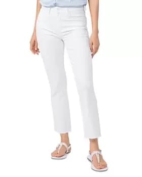 Paige Cindy High Rise Cropped Straight Jeans in Crisp White