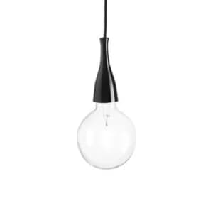 Minimal 1 Light Ceiling Pendant Black, E27