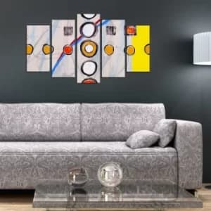 5ABSMDF-52 Multicolor Decorative MDF Painting (5 Pieces)