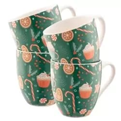Christmas Cupcakes 4 Piece Mug Set