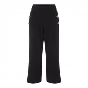 DKNY Crop Sailor Pants - Black/White