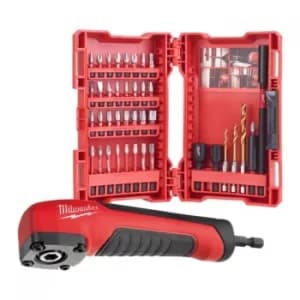 Milwaukee Power Tools 4932478906 SHOCKWAVE 40 PC Screwdriver Bit Set with Right Angle Attachment