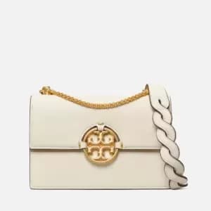 Tory Burch Womens Miller Small Flap Shoulder Bag - New Ivory