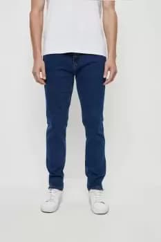 Mens Slim Fit Blue Rinse Jeans