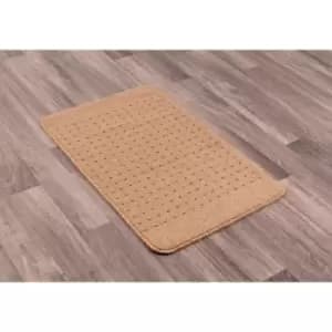 Multi Mat Washable Pindot Doormat Rug Non slip Mat Beige Medium 80 x 133cm (2'7''x4'4'')