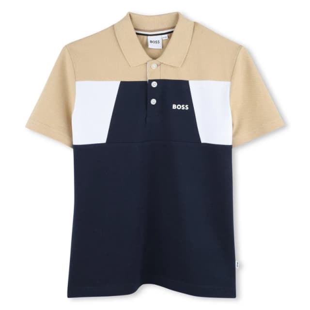 Boss Kids Short Sleeve Polo Shirt Navy 849 male 4 Yrs