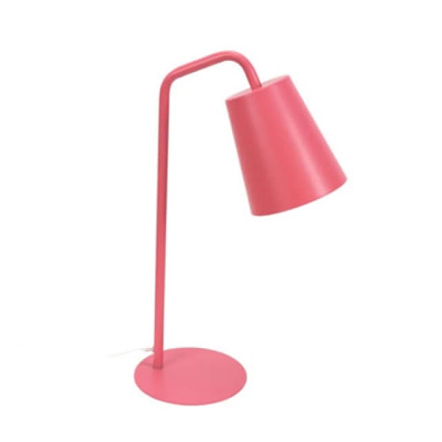 ValueLights Bibi Arched Stem Metal Classic Table Lamp Baby Pink
