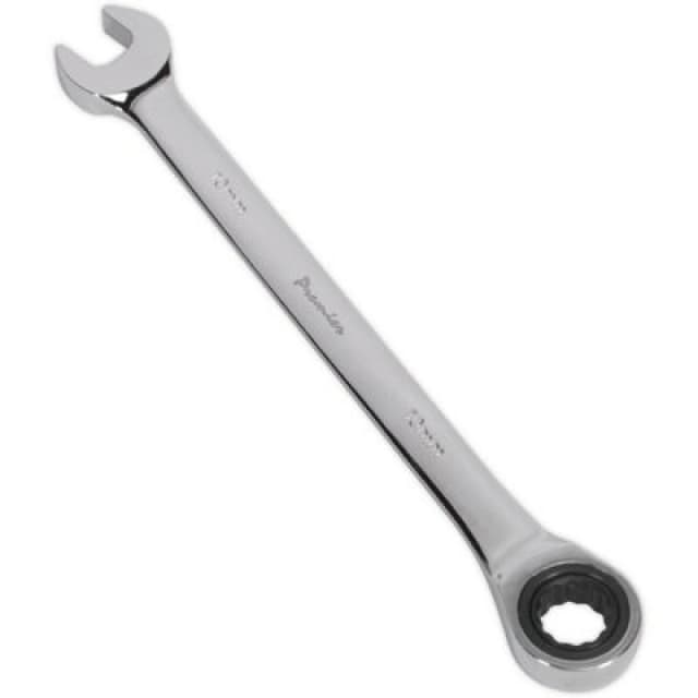 Loops 10mm Ratchet Combination Spanner - Chrome Vanadium Steel - 72 Tooth Ratchet Ring Metallics
