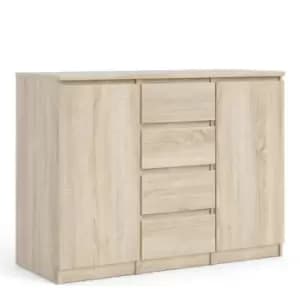 Naia Sideboard 4 Drawers 2 Doors In Oak Effect Structure