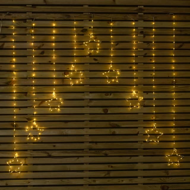 1.2m x 1.2m FlexiBrights Christmas Star Curtain Lights with 258 Warm White LEDs