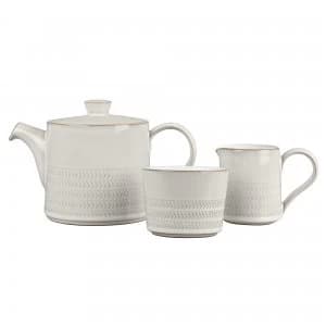 Denby Natural Canvas Textured Tea Set