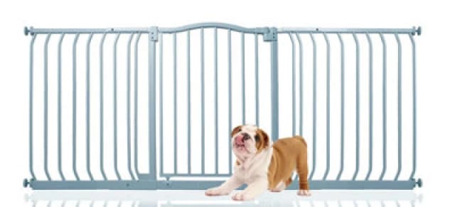 Bettacare Curved Top Dog Gate, 170Cm - 179Cm, Matt Grey, Pressure Fit Pet Gate For Dog And Puppy, Pet And Dog Barrier