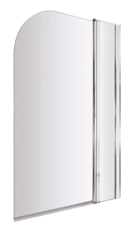 Balterley 6mm Toughened Safety Glass Reversible Shower Bath Screen Fixed Panel Silver unisex