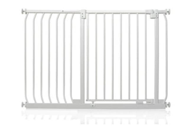 Safetots Elite Pressure Safety Gate, 116Cm - 125Cm, Matt White, Pressure Fit Stair Gate