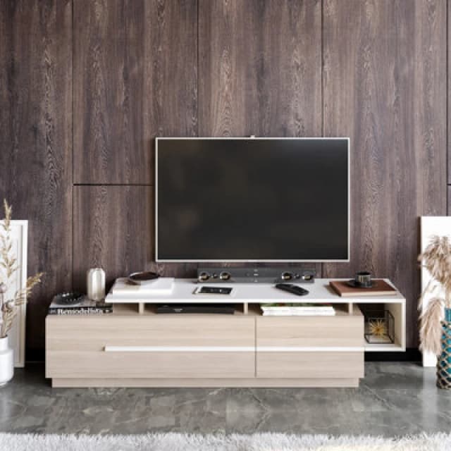 Decorotika Pia TV Stand TV Unit For Tvs Up To 60" Cordoba & White