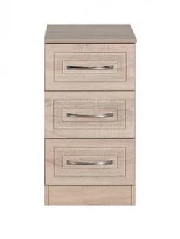 Swift Winchester Ready Assembled 3 Drawer Bedside Chest