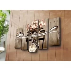 5PAT-16 Multicolor Decorative Canvas Painting (5 Pieces)