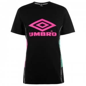Umbro Horizon T Shirt - Black/BerryPink