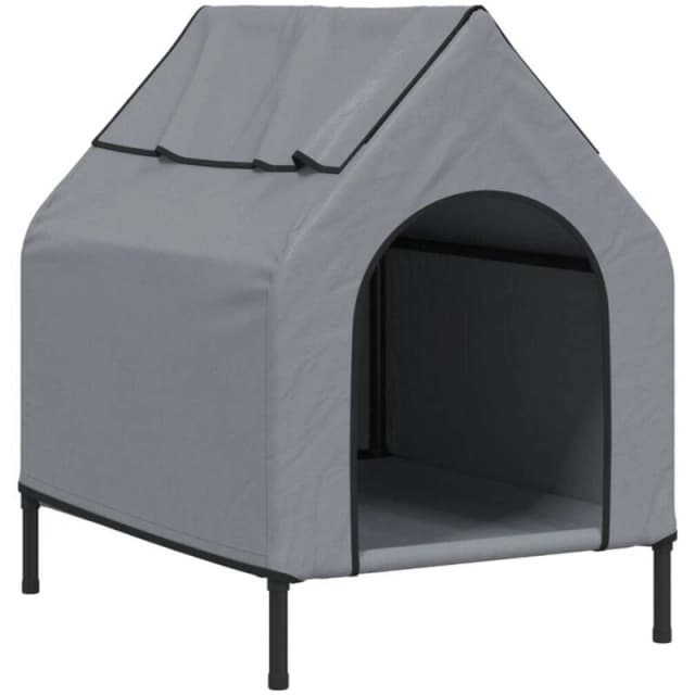 VIDAXL Dog House Light Grey Oxford Fabric and Steel Vidaxl 172590
