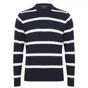 Paul And Shark Stripe Crew Sweatshirt - Blue