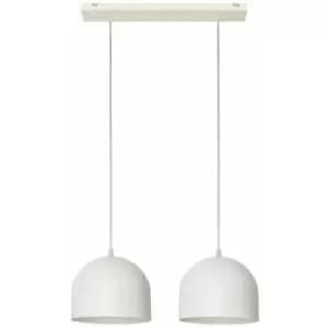 Helam Madison Straight Bar Pendant Ceiling Light White 42cm