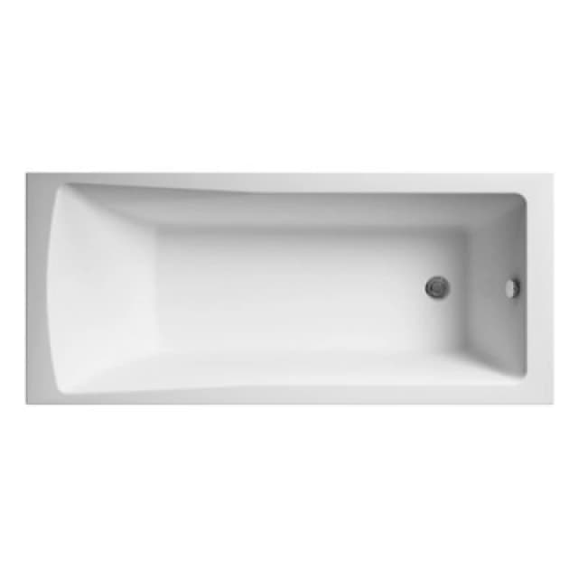 Balterley Single Ended Straight Shower Bath with Leg Set 1500mm x 700mm White