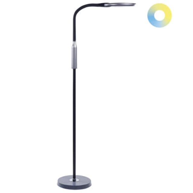 Beliani LED Floor Lamp Cassiopeia With Dimmer Metal Black