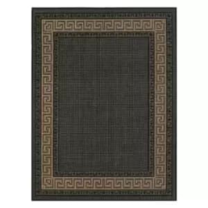 Oriental Weavers Greek Key Flatweave Rug - 60 x 230cm - Black