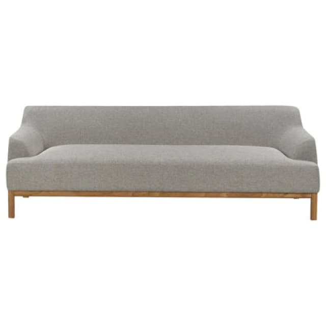 Beliani Sofa 3 Seater Sosjo Fabric Light Grey