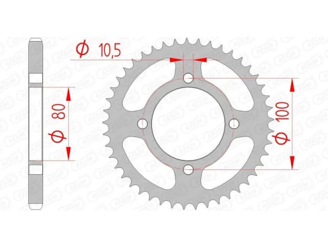 AFAM Steel Standard Rear Sprocket 14213 - 428