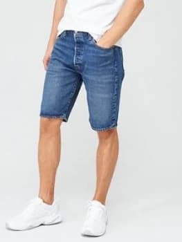 Levis 501 Hemmed Denim Shorts - Pate, Pate, Size 31, Men
