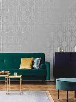 Boutique Indulgent Geo Moonstone Wallpaper