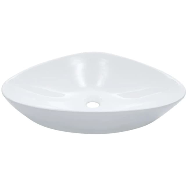 vidaXL Wash Basin 58.5x39x14cm Ceramic White 143901