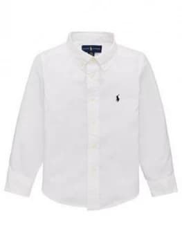 Ralph Lauren Boys Custom Fit Classic Oxford Shirt - White, Size 10 Years