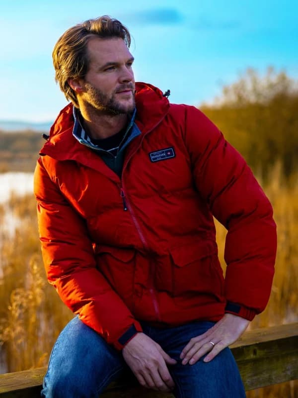 Brakeburn Mens Landcross Jacket in Red Size: Large Red Male L