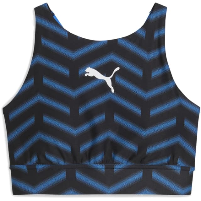 Puma Blaze Training Bra Womens Black/Blue female 10 (S)