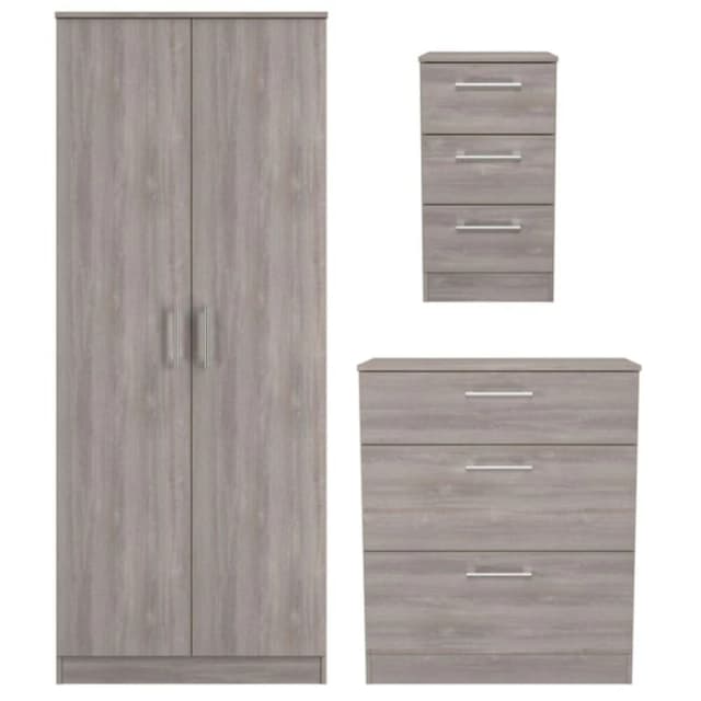 Ready Assembled 2 U Reydale 3 Piece Bedroom Furniture pack (Ready Assembled) in Light Oak Size: Large Light Oak Unisex Large