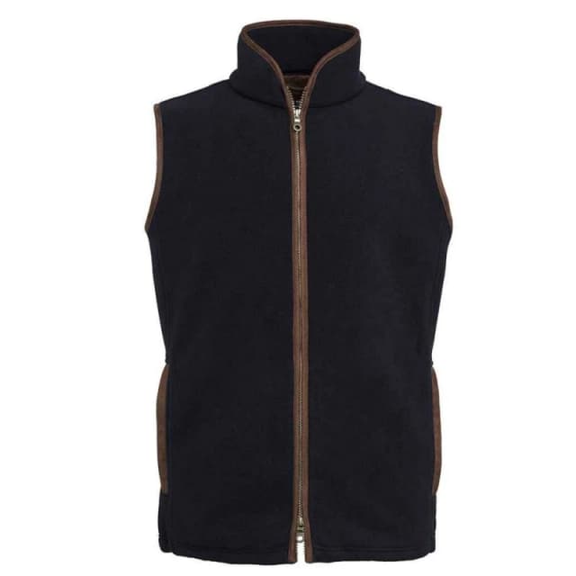 Brook Taverner Brook Taverner Men Cincinatti Fleece Gilet in Mid Grey Size: X-Small Mid Grey XS Male 5063238657410