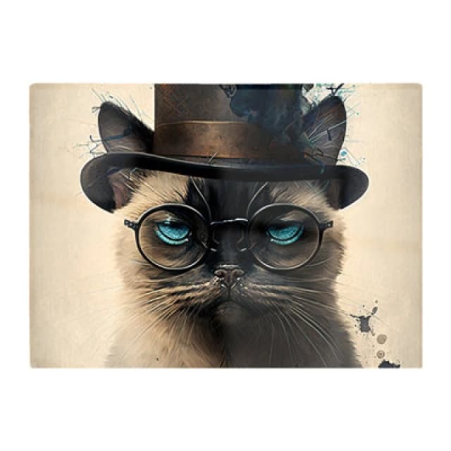 Warren Reed Designer Siamese Cat Splashart Chopping Board