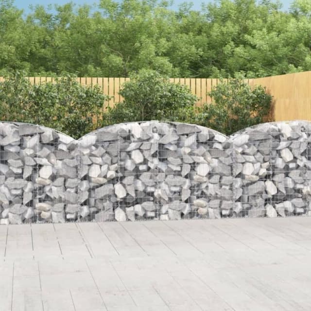 VIDAXL Arched Gabion Basket 200x50x100/120cm Galvanised Iron vidaXL 8720845651381