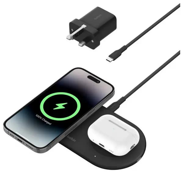 Belkin 2-in-1 MagSafe Wireless Charging Pad - Black