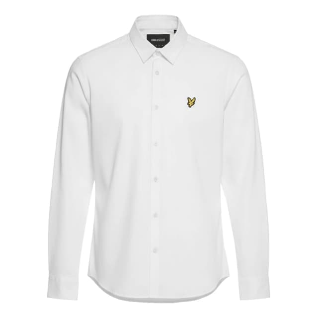 Lyle and Scott Bamboo Long Sleeve Shirt White male M