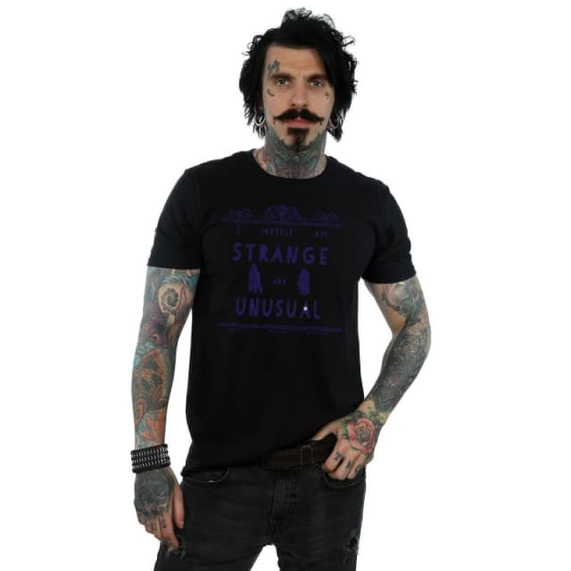 Beetlejuice Beetlejuice Men Strange And Unusual T-Shirt in Black Size: Small Black S Male 5057245897013