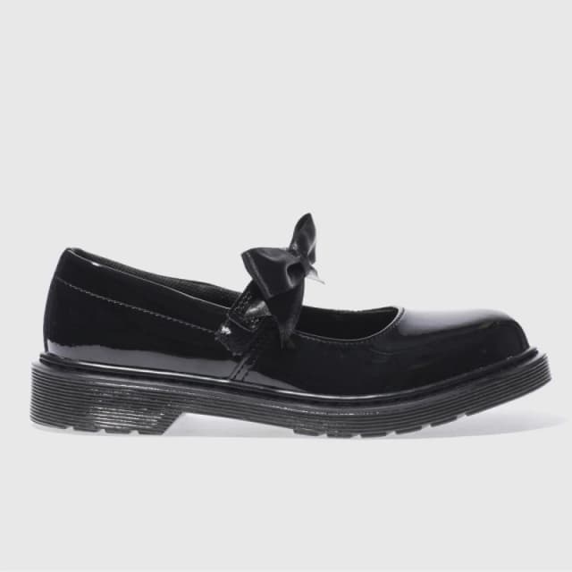 Dr. Martens Black Maccy II Girls Youth Shoes Black UK 4 (EU 37)