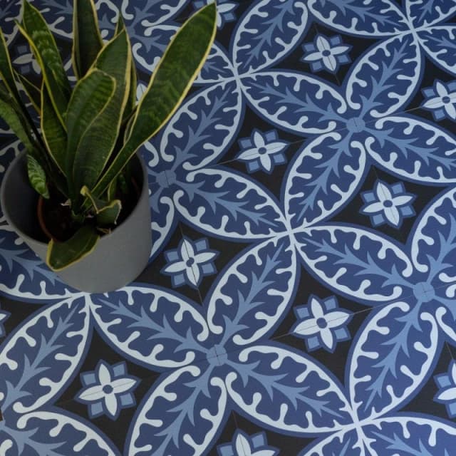 Floor Pops Self Adhesive Vinyl Floor Tiles Capri Blue unisex 1.86 SQM