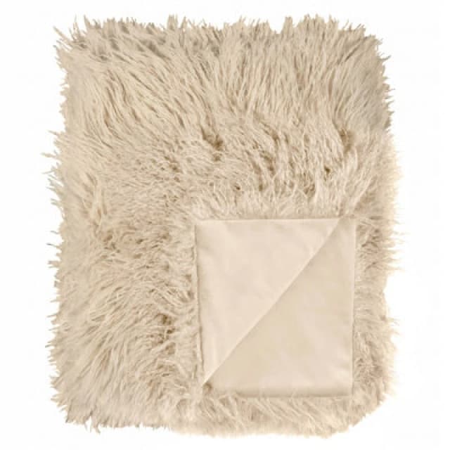 Furn Furn Rowan Faux Fur Throw in Natural Size: 130cm x 170cm Natural 130cm x 170cm Unisex 5025532356338