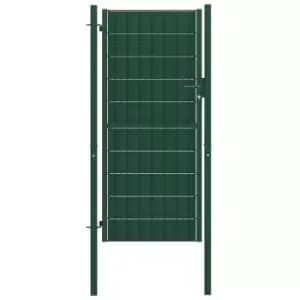 Fence Gate pvc and Steel 100x124cm Green Vidaxl Green