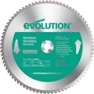 Evolution Aluminium Cutting Saw Blade 355mm 80T 25.4mm